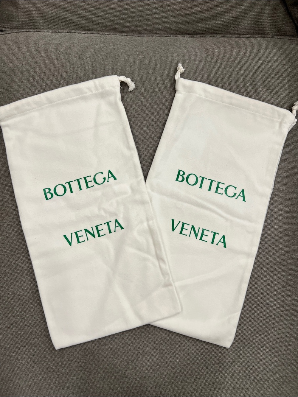Bottega Veneta drawstring cotton flannel dust bags - Set of 2